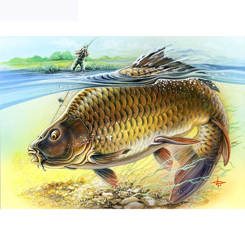 

H1437 diamond painting full drill,5d painting,5d diy diamond painting big fish