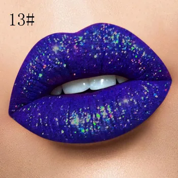

makeup Lip gloss glitter sequins liquid velvet matte lipstick makeup lip gloss lipstick waterproof lasting Cool party makeup/