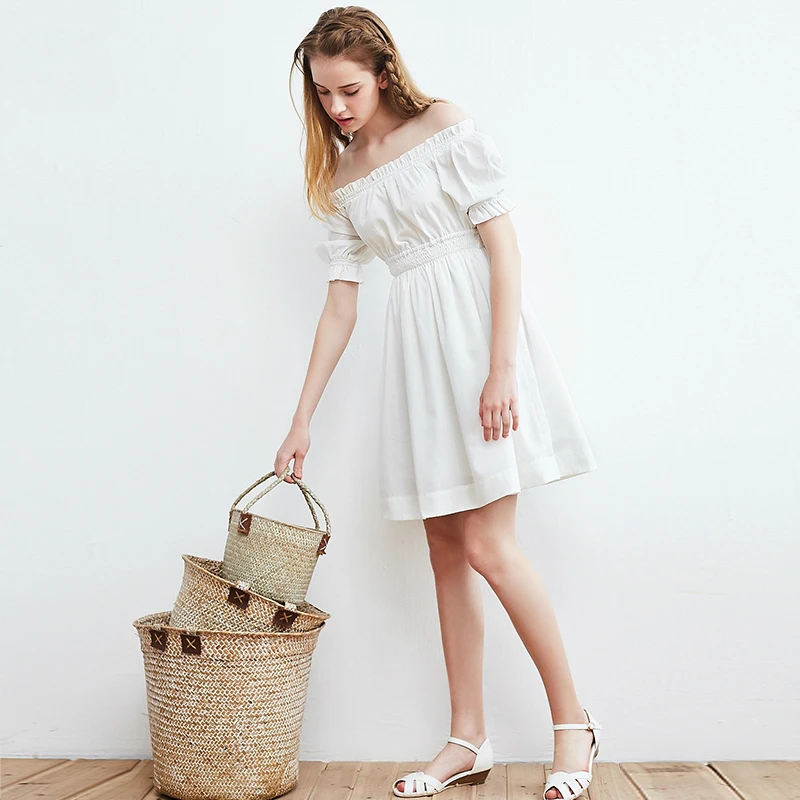 100% Cotton Women Summer Dress 2019 