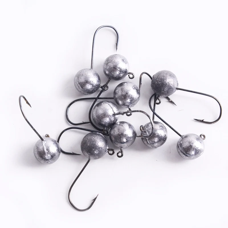 

Lead Head Jigs Fishing Hooks 5pcs/lot 3.3g 2cm Jigging For Worm Soft Lure Fishing Tackle Metal Sharp Hook carp fishing Pesca