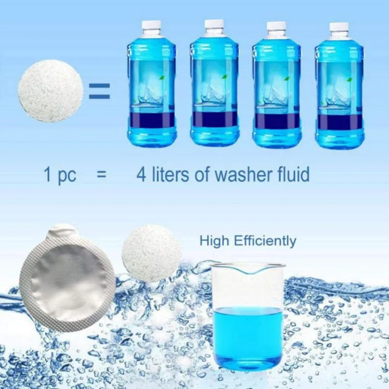 Твердый жидкий концентрат делая очиститель стеклоочистителя шайба 10 шт. чистящее средство для чистки автомобильных окон очиститель стекла лобового стекла с бутылка с распылителем