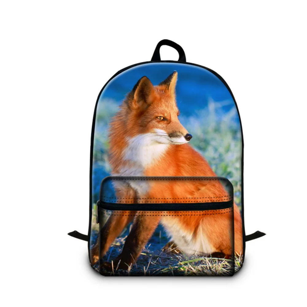 

Cute Animal childrens backpacks for 14 inch laptop fox backpacks for back to school high school backpacks for girls bookbag boys
