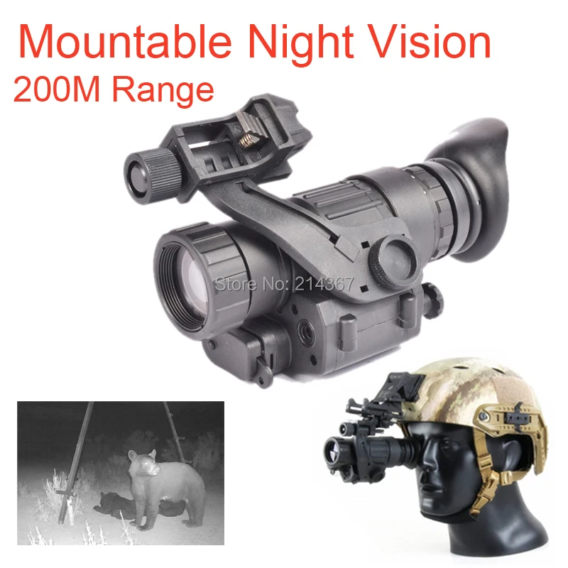 

PVS14 Night Vision Goggle Monocular 200M Range Infrared IR NV Hunting Scope with Mount Night Vision Sights
