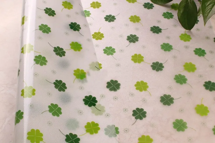 Европейский пятнистый, статический цепляться декоративные приватность оконные пленки зеленые листья конфиденциальности фильм 90 см x 300 см