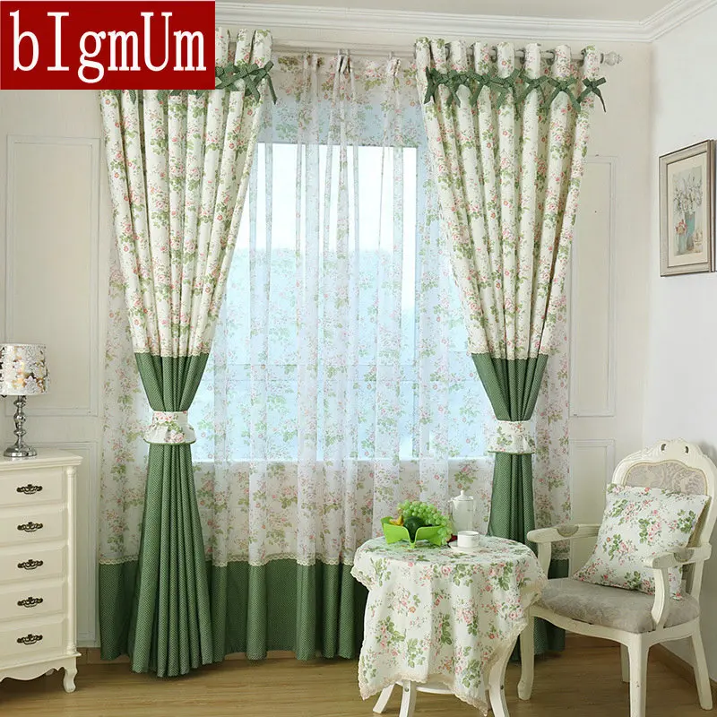 Rustic/Pastoral Window Curtain For Kitchen Blackout ...