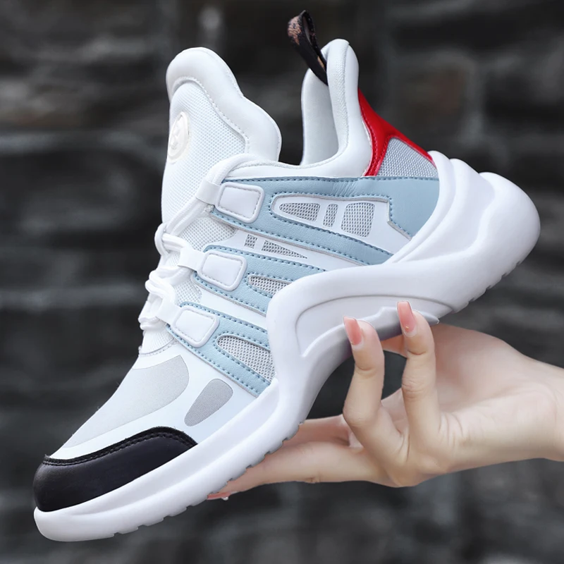 

Women Running Shoes Sport Jogging Sneakers Cushion Outdoor Walking Shoes Athletic Ladies Training Mesh Genuine Leather Hombre