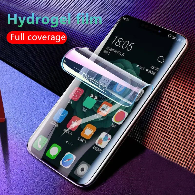 Полноэкранная крышка Гидрогелевая пленка для Iphone 8 7 6 защитная на XS MAX XR X не