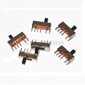 

10Pcs SS13D07G4 3 Position SPDT 1P3T 6 Pin PCB Panel Mini Vertical Slide Switch SS13D07VG4