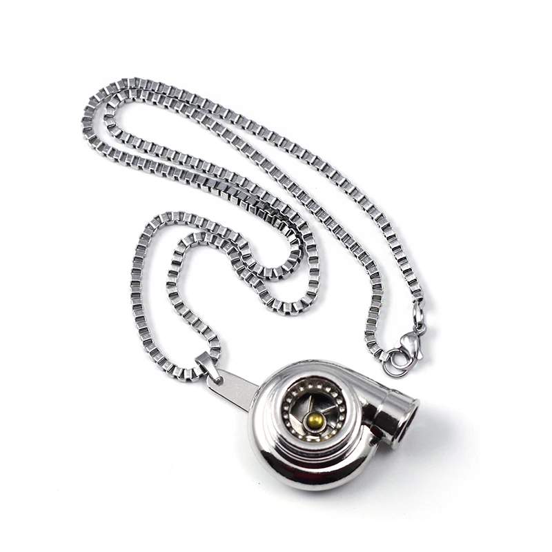 Мини турбонагнетатель ожерелья металлические части автомобиля кулон из нержавеющей стали ожерелья для мужчин крутящий момент Авто ожерелья ювелирные изделия SN90