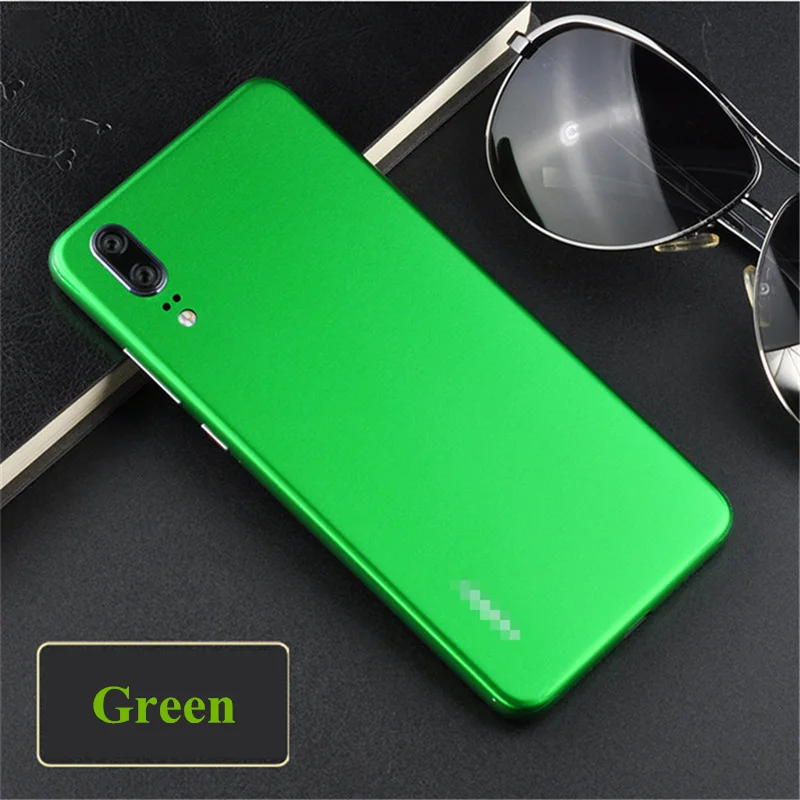 Мобильный чехол для телефона, полностью завернутый чехол для huawei P10 Plus, P20 Pro, Honor 10, конфетный узор, задняя крышка, наклейка, кожа, ледяная пленка, протектор - Цвет: green color