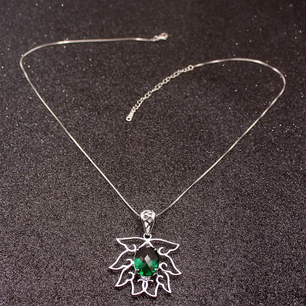 Hermosa ювелирные изделия Овальный GreenTopaz серебряный цвет для женщин Подвеска цепочка ожерелье 20 дюймов
