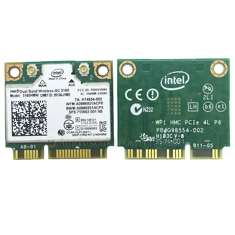 710662-001 Dual Band Wireless AC3160 Card 3160HMW Bluetooth4.0 For HP WIFI Card