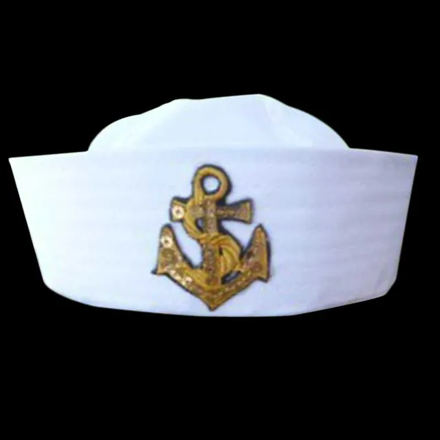 Military Hats White Captain Sailor Hat Navy Marine Caps with Anchor