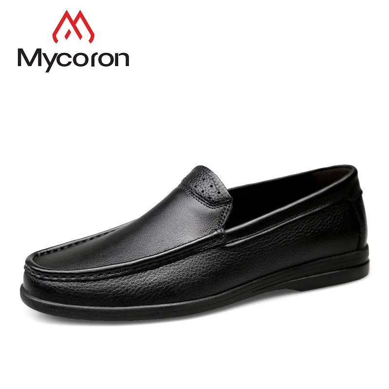 

MYCORON Men Handmade Casual Comfort Men Shoes Loafers Shoes Soft Comfortable Outdoor Flat Lazy Shoes For Male Schuhe Herren