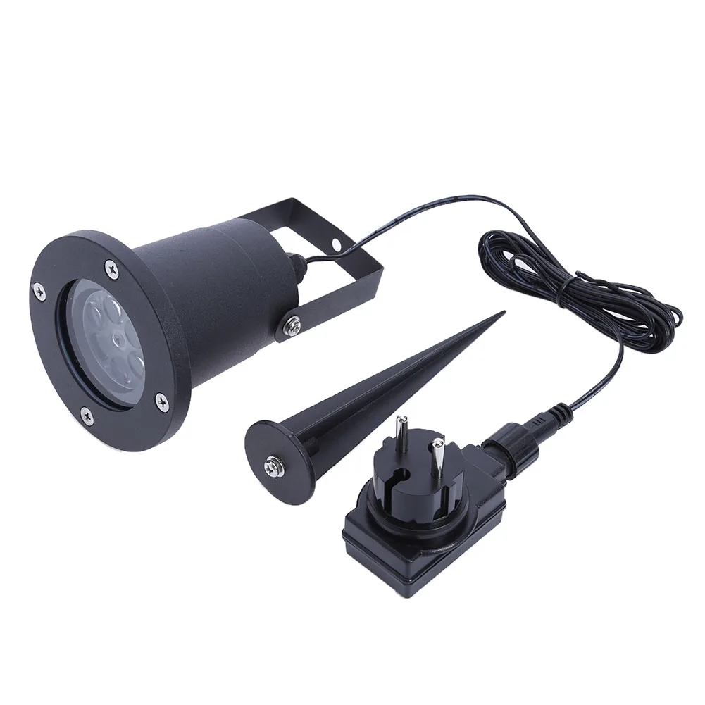 

Aluminum Alloy Plastic 4 LED Waterproof IP64 Potable Outdoor LED Snowflake Light Pattern Projector Light Stage Lawn Lamps