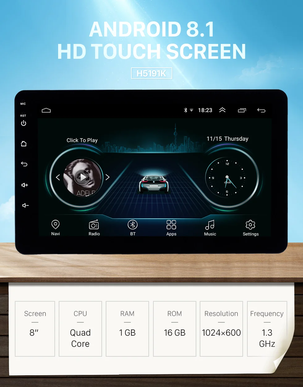 Seicane Android 8,1 8 дюймов 2Din универсальный автомобильный Радио gps мультимедийный плеер для Nissan TOYOTA Kia RAV4 Honda VW hyundai