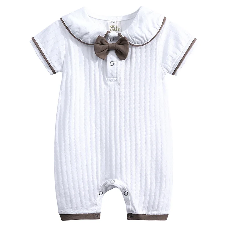 Детский комбинезон для мальчика, одежда, детский комбинезон из хлопка, Летний комбинезон с короткими рукавами для девочек и мальчиков, одежда для малышей 0-18 месяцев