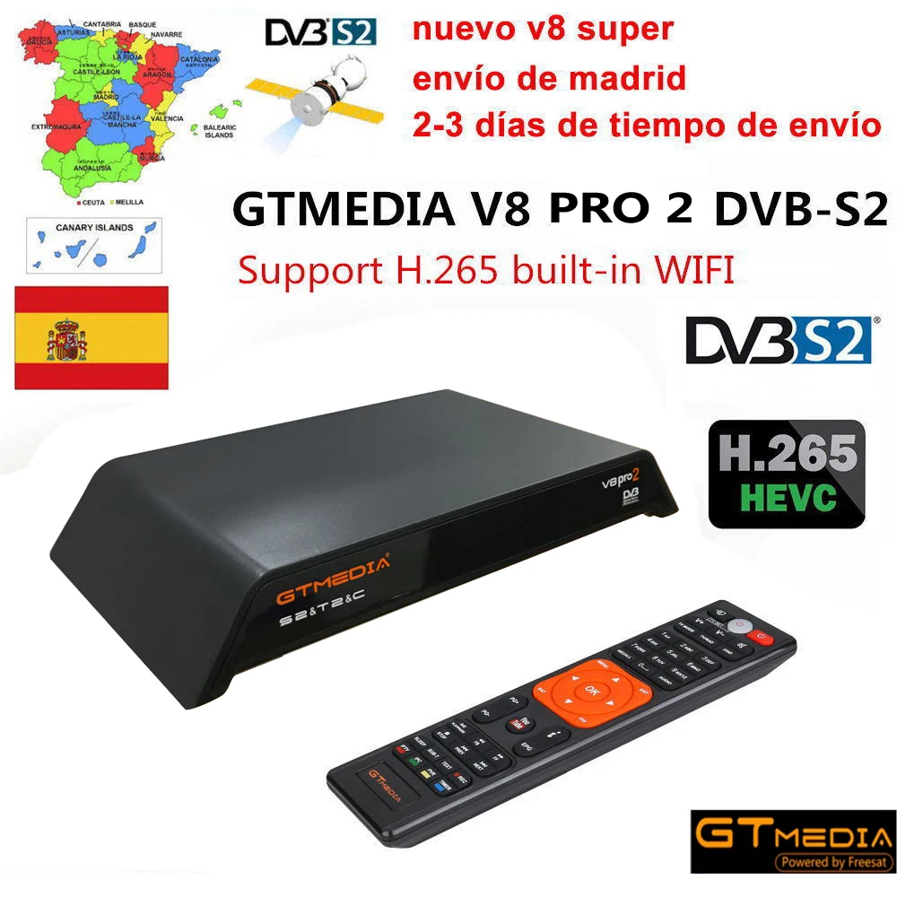 Комбинированный спутниковый ресивер Freesat V8 PRO2 без приложения с бесплатной