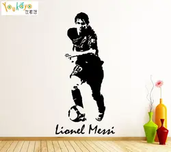Лионель Месси Барселона Футбол плеер Спорт стены Стикеры Домашний декор комнаты Спальня Оконные рамы