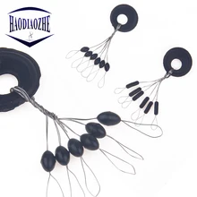 HAODIAOZHE 10 групп 60 шт. рыболовные аксессуары рыболовные снасти сопротивление пространство не повредить линии вертикальные бобы стержень клип/o-образный YU156