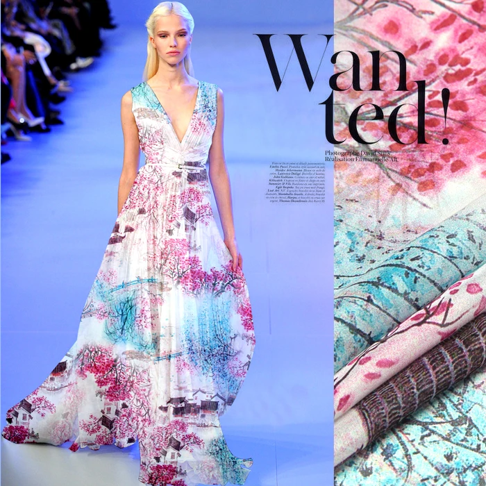 

8m/m Printed Silk Chiffon Fabric