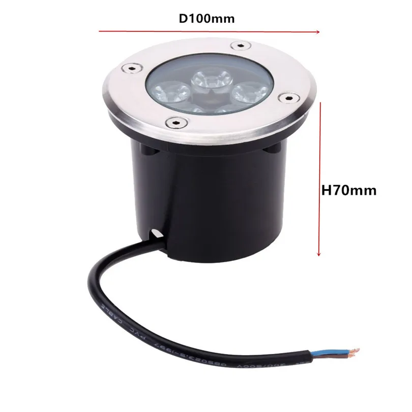 

YRANK LED Underground Light 5W DC12V AC85-265V Buried Recessed Floor Inground Yard Path Landscape Lamp Outdoor Spot Lighting