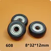 Roue en Nylon pour portes et fenêtres, 8x32x12MM, vente en gros et au détail, roulement à billes, BT0832 608ZZ 608Z 608 ► Photo 1/4