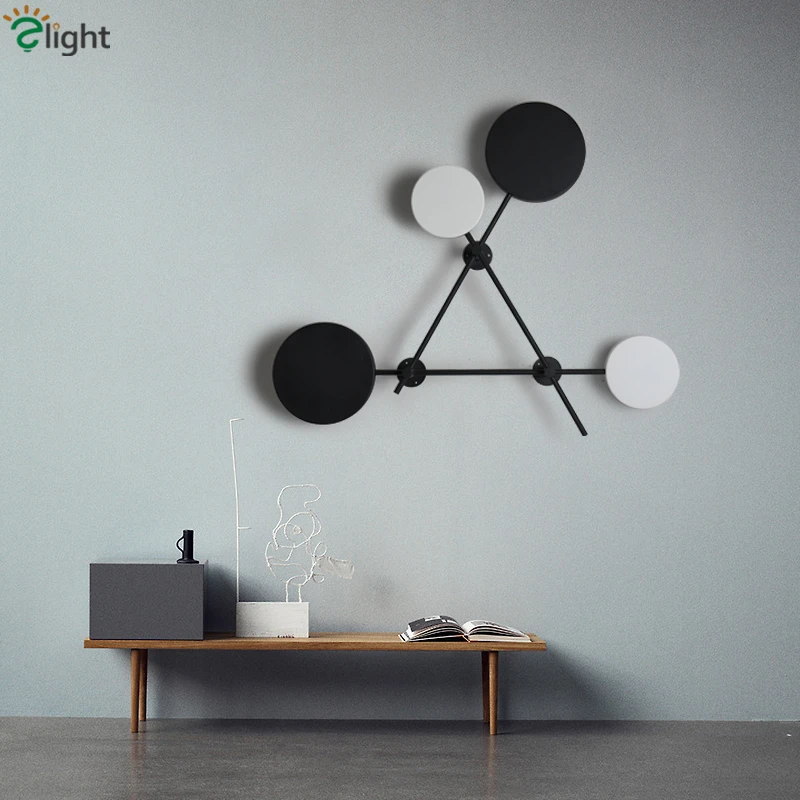 

Post Modern Luxury Painted Metal Lustre Triangle Led Wall Lamp 46W Luminaria L100cm Hotel Led Wall Scones Lighting Fixtures