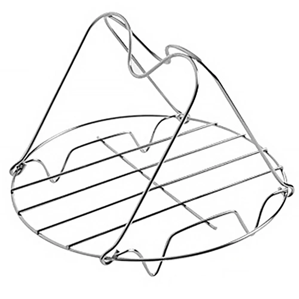 

Stainless Steel Pan Household For Instant Pot Steam Rack Cooking Tool Cheesecake Pan Folding Trivet Lifting Steamer Bracket