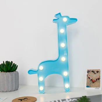 

3D Novelty Animal LED Night Light Reindeer Christmas Tree Coconut Tree Decoration Children's Room Bedside Lamp Kids Toy
