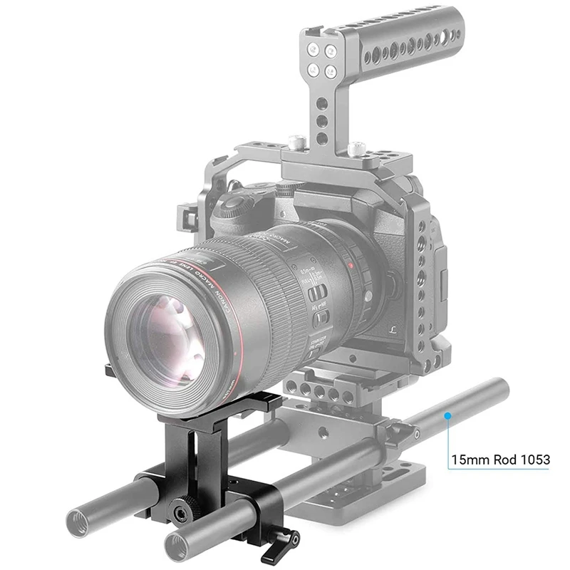15 мм Длинные линзы Поддержка кронштейн регулируемая высота для Dslr камеры плеча Rig()-1087