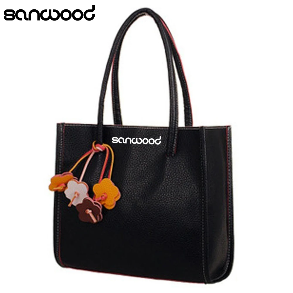

Women's Sweet Candy Colors Shoulder Bag Handbag Flowers Leather Zipper Shopping Bag Luxury Bucket Bags for Women Handbags