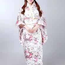 Новое модное красочное японское женское шелковое кимоно с Obi сексуальное винтажное Yukata вечернее платье с цветочным рисунком дропшиппинг один размер H0045