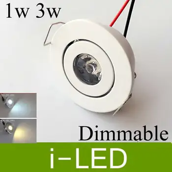

Hot sale Mini led downlight dimmable 1w 3w ceiling spot light led fixture light lamp exhibition lamp 110v 220v 12v White shell