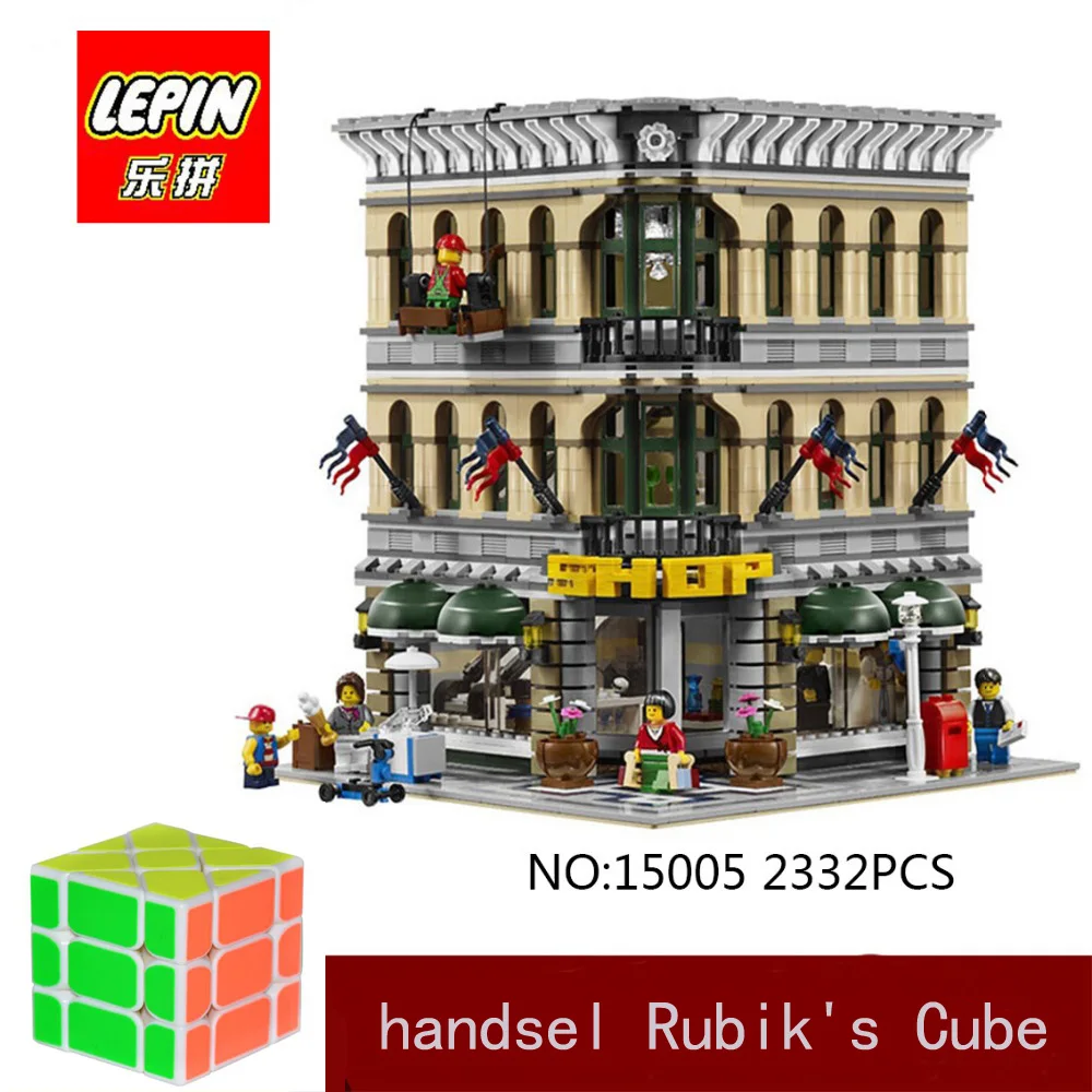 

DHL LEPIN 15005 2332PCS City Street Grand Emporium Model Building Kits Blocks Assembling Bricks Compatible legoed 10211