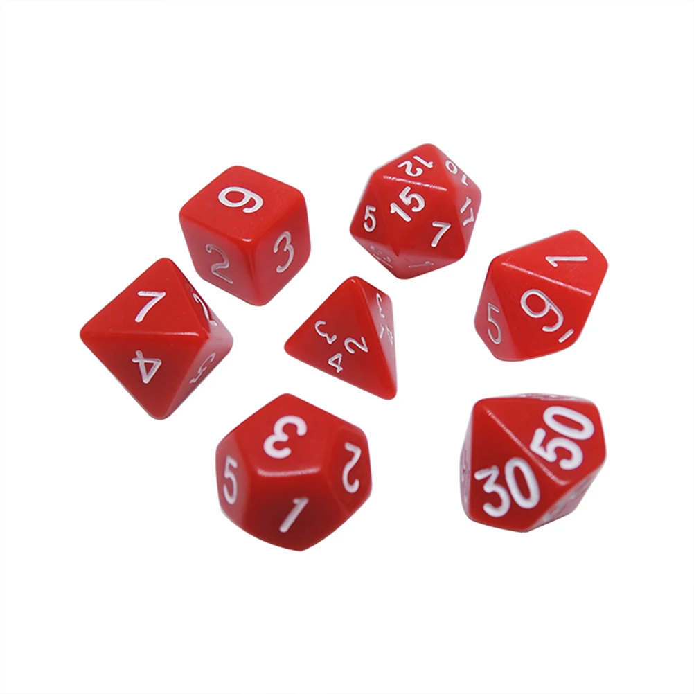 Многогранные кости набор 4 сторонняя 20 Двусторонняя многосторонний акрил игры в кости благосклонности для игр - Цвет: Красный