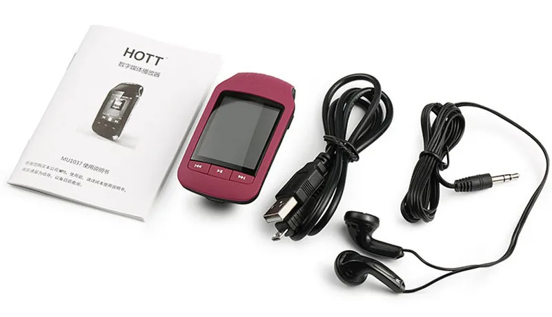 Лидер продаж HOTT 1037 Mp3 плееры Bluetooth портативный спортивные шагомерт с музыкой клип плеер FM радио Micro SD карты 1,8 экран секундомер