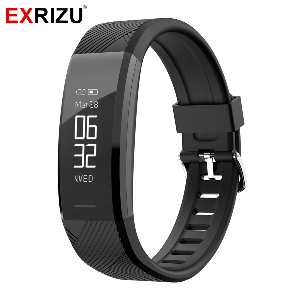 

EXRIZU C11 2018 Smart Bracelet Support Heart Rate Sleep Monitor Kcal Distance Step Push Message Pedometer Alarm Clock Wristband