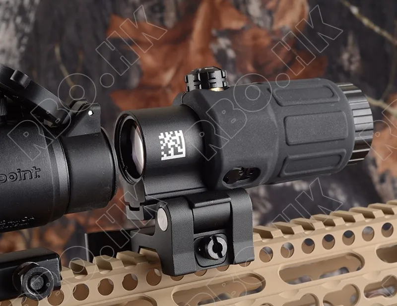 

Tactical Red Dot Sight Scope 3x Magnifier For Side Flip Mount Fit Picatinny Rial Mount Base Bk M7467
