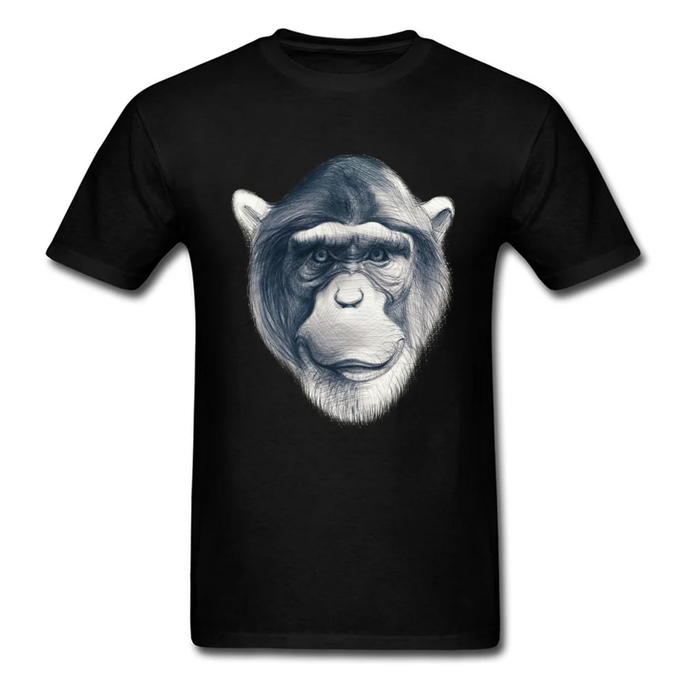 

Lasting Charm Gorilla Monkey Face Sketch Sports T-shirt Men T Shirt Tshirt Black Oversized Shirts