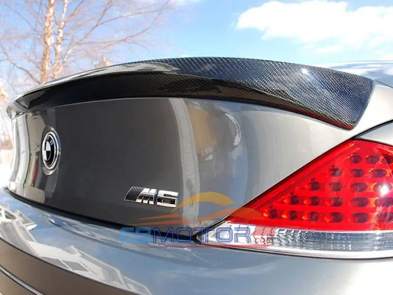 Real carbon fiber L style trunk lip spoiler for BMW 6 series E63 2004-2008 & M6 2006-2008