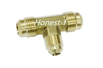 

Brass 1/2" x 3/8" x 1/2" OD Flare Reducing Tee,Brass Flare Tube Fitting