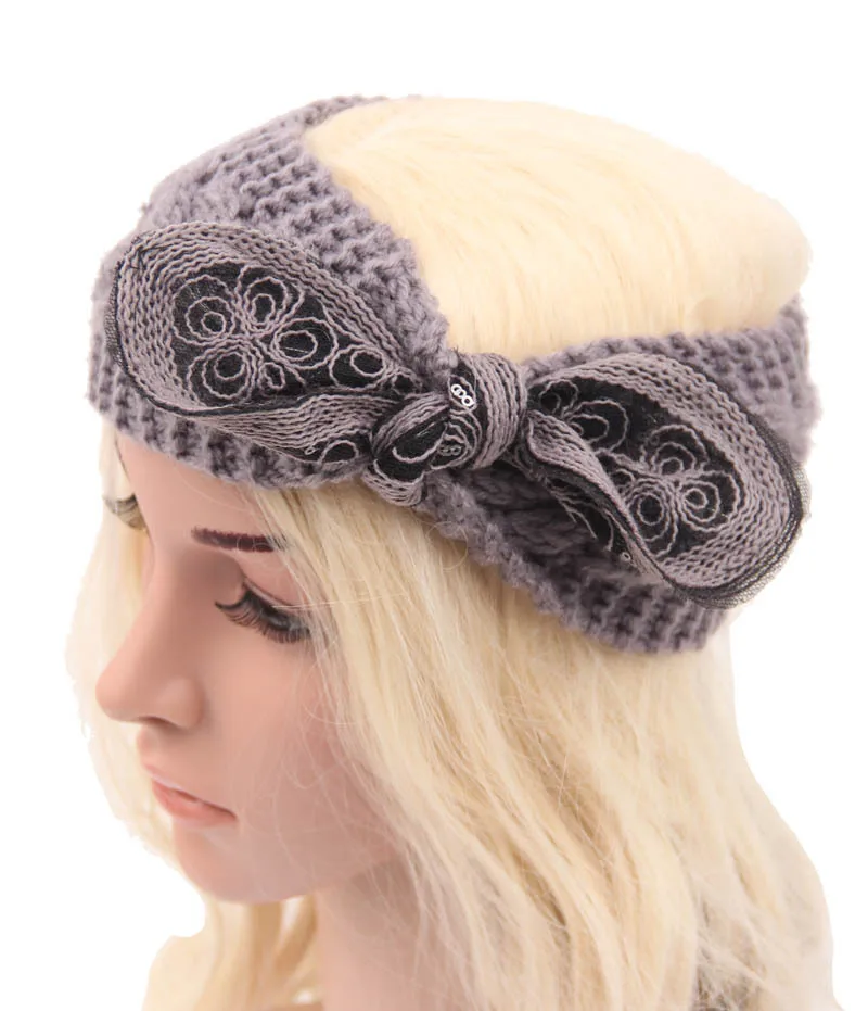 2015 de la moda de punto orejas de Conejo diadema para las mujeres y las niñas