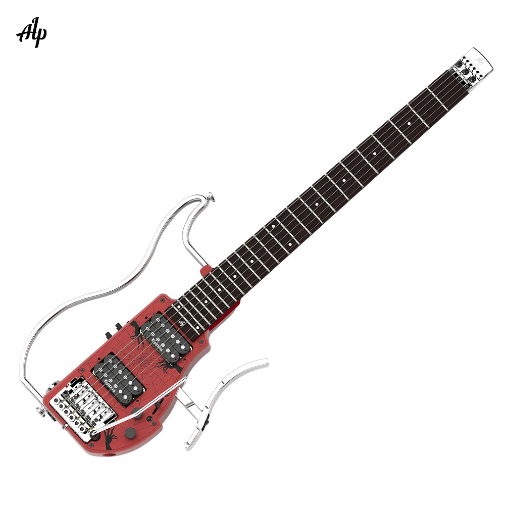 

ALP ADS-361HCL Professional Foldable Headless Travel Electric Guitar Double Humbucker Built-in Guitar Effect Ebony Fingerboard