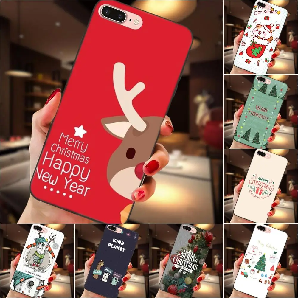 Чехол для huawei Y3 Y5 II Y6 Y7 Y9 nova 2 Plus 2S 3i 4 Lite Prime 2017 2018 2019 милый новогодний Рождественский