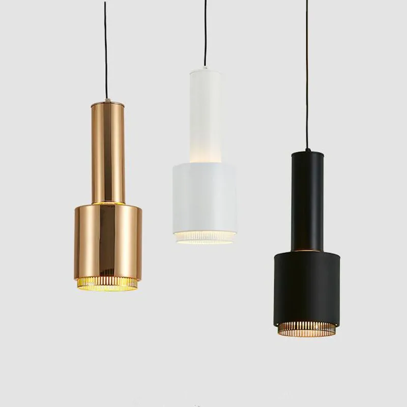 

Nordic Post Modern Iron Restaurant Bar Cafe E27 LED Pendant Light Simple Golden LED Deco Pendant Lamp Dining Hanging Lighting