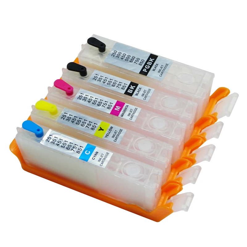 

5PCS PGI-150 CLI-151 refillable ink cartridge for Canon Pixma IP7210 MG5410 MX721 MX921 MG5510 IX6810 with arc chips PGI150