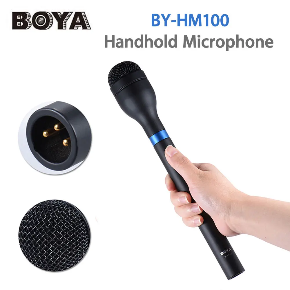 BOYA BY HM100 Портативный динамический микрофон Алюминий корпус из сплава