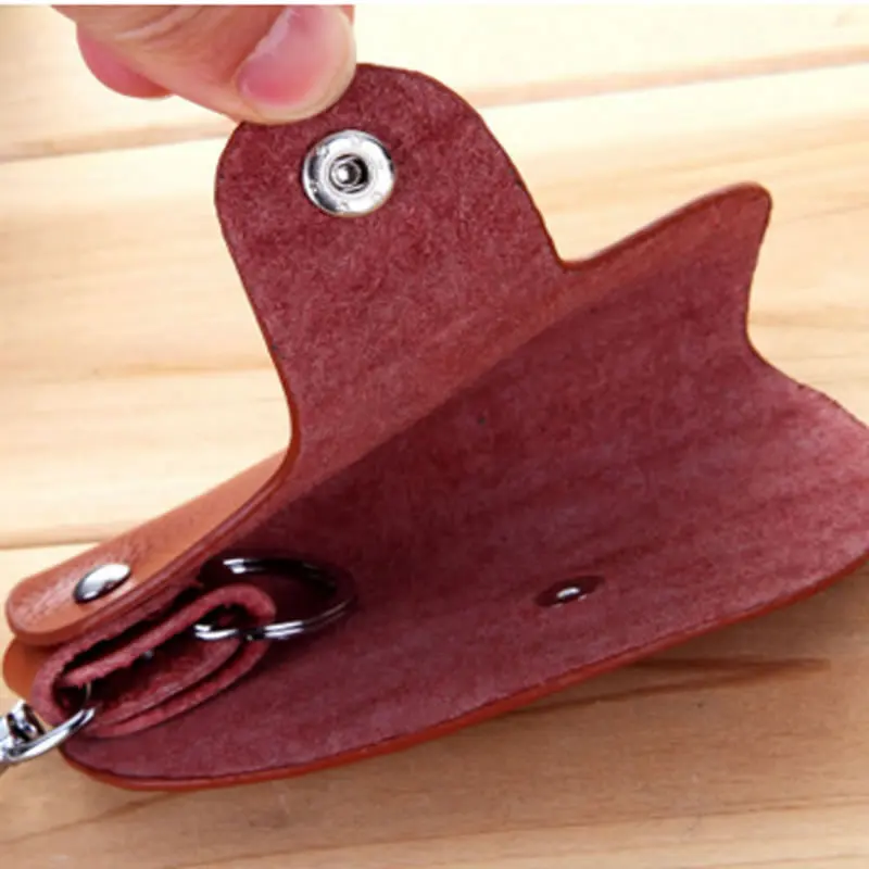 Mens Women Leather Key Wallet Case Holder Purse Pouch Bag Organiser Keyrings New