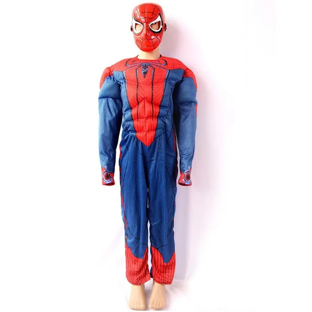 kids spiderman muscle costumes child led masks cosplay halloween costume for kids infantiles superheroes fancy costumes